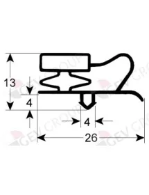 refrigeration gasket profile 9013 W 455mm L 770mm plug size Coreco, Fagor