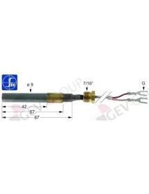 thermopile 750mV sonde ø 9mm sonde L 65mm L 900mm filetage 7/16" SIT