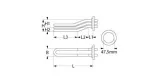 heating element 6000W 230/400V heating circuits 3 mounting ø 47,5mm L 282mm W 35mm H 57mm Winterhalter  