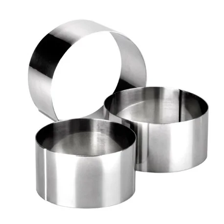 Pastry round steel rings and plate IBILI