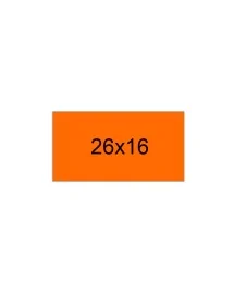 Étiquettes rectangulaires Rolls orange 26x16 (40 rouleaux)