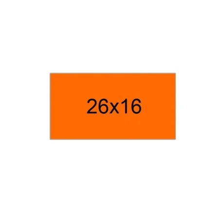 Étiquettes rectangulaires Rolls orange 26x16 (40 rouleaux)