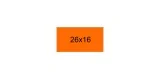 Rollos de etiquetas rectangular 26X16 Naranja (40 rollos)