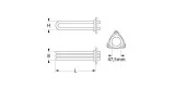 resistencia 6000W 230V espirales 3 montaje ø 47,5mm L 315mm An 33mm H 36mm LineaBlanca