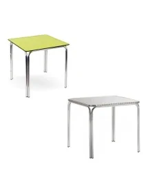 Mesa à double tube en aluminium 70x70 80x80