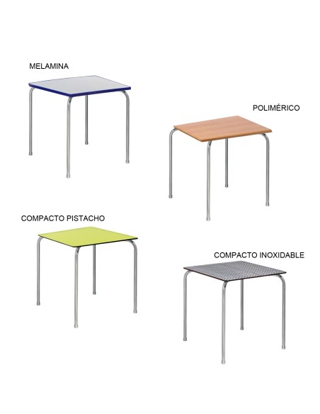 Mesa aluminio tubo 70x70 80x80