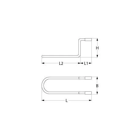 heating element 650W 230V L 280mm W 95mm H 87mm L1 65mm L2 215mm cable length 1500mm Cookmax, Mafirol  