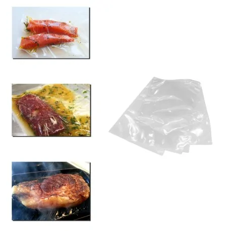 Bolsa de vacío lisas y transparentes para cocción (pack 100 bolsas)