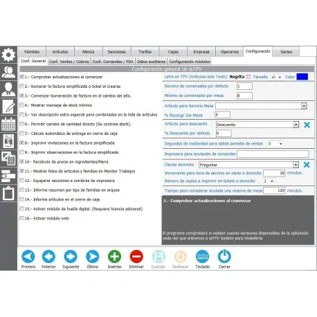 Programa TPV Gestión Hosteleria iaTPV