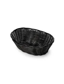 Oval Black Poly Rattan Baskets