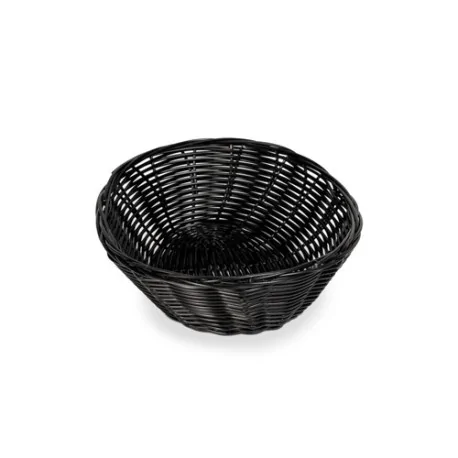 Round Black Poly Rattan Baskets