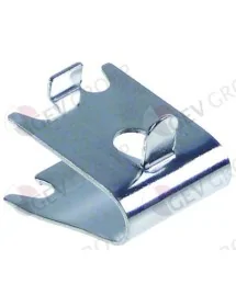 soporte de bandeja L1 31mm L2 28mm An 22mm H 17mm con gancho inox