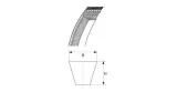 Correa Trapezoidal 10x990mm  965(990LD) (GB/T1171) Longitud 990mm