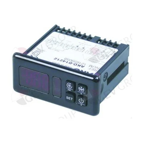 electronic controller AKO type AKO-D14212 71x29mm 12V voltage AC/DC NTC relay outputs 2 CO-12A(9) 