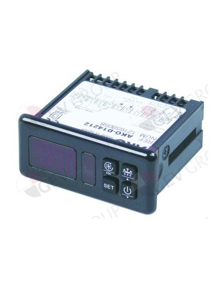electronic controller AKO type AKO-D14212 71x29mm 12V voltage AC/DC NTC relay outputs 2 CO-12A(9) 