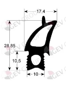 oven gasket profile 2730 W 685 mm L 780 mm suitable for RATIONAL for model SCC/CM102 Fagor, Krefft, Rational  