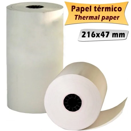 Rollo papel térmico FAX 216 mm x 3 m
