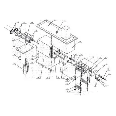 Engranaje Metálico Cortadora a Tiras QX-01 Eje 20mm Diámetro exterior 46mm 15 dientes