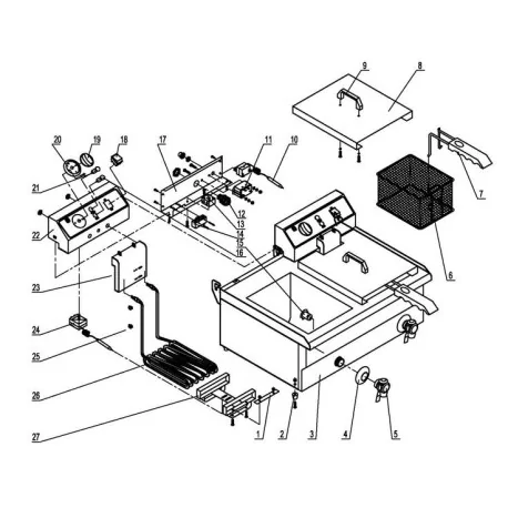 Interrupteur de sécurité-WF friteuses électriques XZ-15GD-B-B3 RZ-15GD