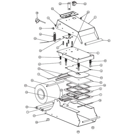 Résistance Sèche-Couverts, Sammic SA 450W 2370149 SA-3000/5000  80X400mm