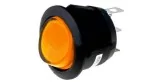 interruptor basculante medida de montaje 20mm ambar  1NO 250V 16A 0-I empalme conector Faston 4,8mm 