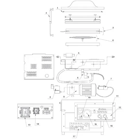 Soporte Carátula Lexan Envasadora Edesa VAC-6 K005B50092