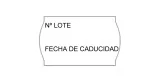 Wavy rolls labels 26x16 white "Número lote" y "fecha caducidad" (40 rolls)