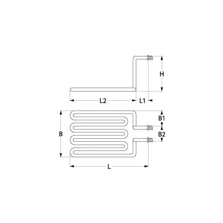 Résistance  3250W  Friteuse Heat Element  200x250x185mm TEF-8 Bartscher