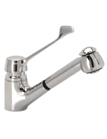 Grifo codo monomando extensible 2 aguas