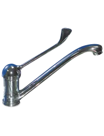 Grifo monomando de codo dos aguas