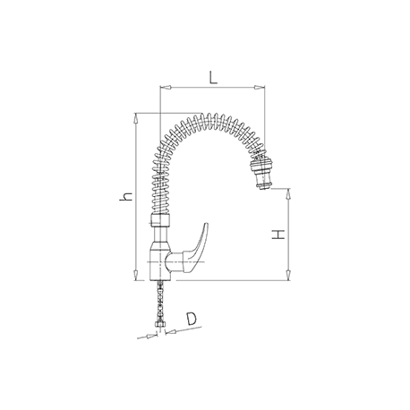 Grifo ducha monomando corto 2 aguas 1/2"