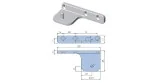 Soporte Bisagra pivot zamak niquelado inferior derecho o superior izquierdo