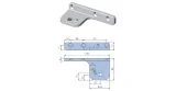 charnière pour porte pos. de montage gauche pour tables réfrigérée L 100mm lar. 48mm Coreco, Fagor