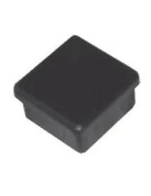 Fixed cover 40x40mm, black plastic square tube