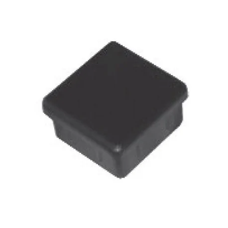 Fixed cover 40x40mm, black plastic square tube