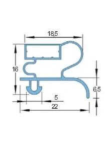 Weatherstrip PVC PT.1250 Grey 3 Meter