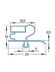 Weatherstrip PVC PT.1250 Grey 3 Meter