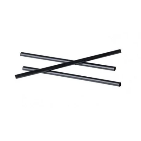 Black straight mini straws (500 pcs)