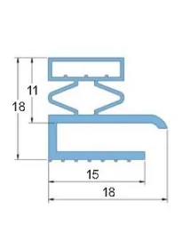 Joint de porte en PVC souple PT.1365 Gris 3 Meter