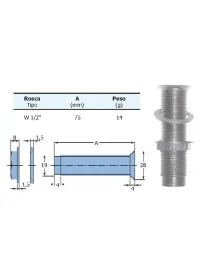 Égoutter en polyamide gris 93 mm 1/2 "