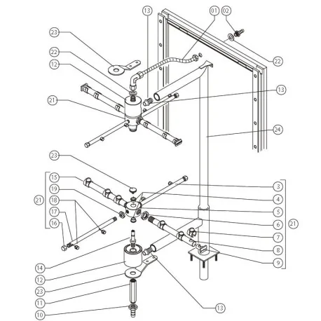 douille pour tige de bras de rinçage pos. de montage en haut/en bas  Krupps 104100 ø 10,2mm H 9mm