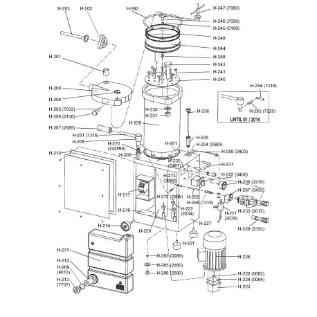 Joint en caoutchouc Couvercle 334x12mm Stuffer H31P Talsa OD
