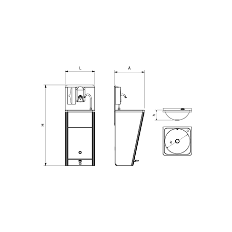 Évier en acier inoxydable enregistrable haut débit portable