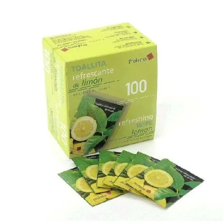 Rafraîchissante lingette citron (Boîte de 100)