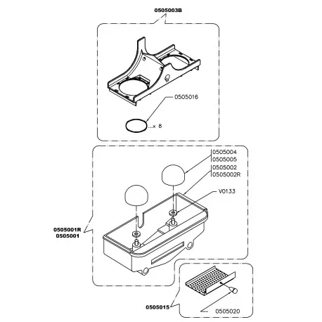 Plateau porte ananas vert Zummo Z05 0505002