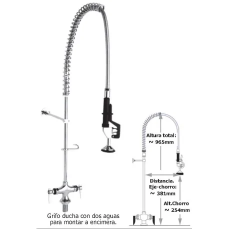 Countertop faucet shower 2 way waters Eco