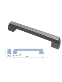 Poignée en ABS noir avec anodisé argent garniture en aluminium ou ABS. Poids: 100g