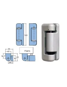 Bisagra con rampa 160mm Delrin ascendente 8mm