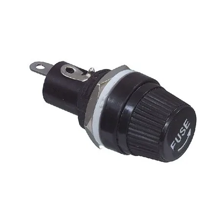 fuse holder suitable fuse ø5x20mm ø 13,1mm 10A rated voltage 250V connection solder connection 