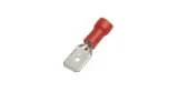 cosse mâle taille 6,3x0,8mm 0,5-1,5mm² Q 100 pc isolation PVC Cu gal Sn rouge t.max. 75°C 